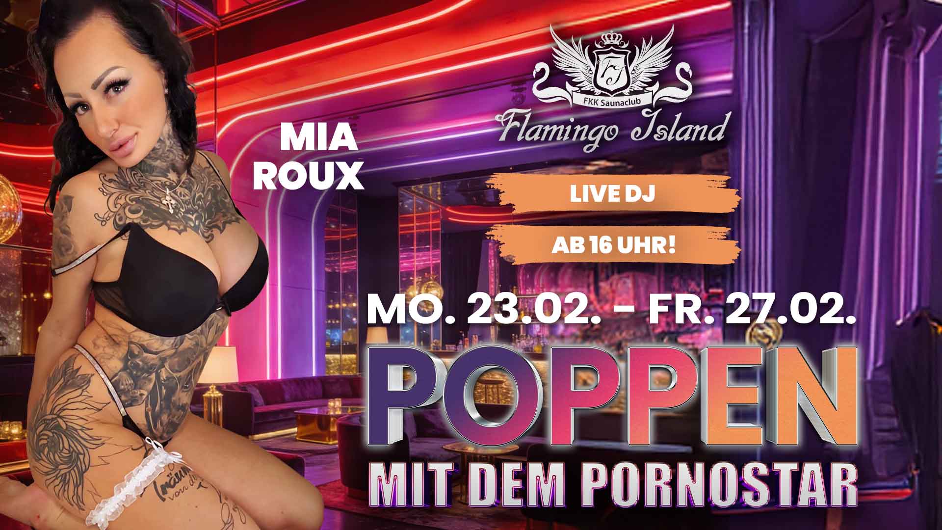 Mia Roux im FKK Flamingo Island – Exklusives Pornostar-Event (23.–27. Februar 2026)